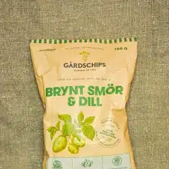 Produktfoto Gårdschips Brynt smör och Dill