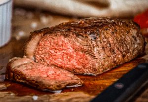 Picanha tillagad med sous vide.