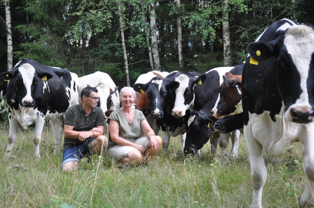 Kor i hagen med Ulrica och Carl-Johan